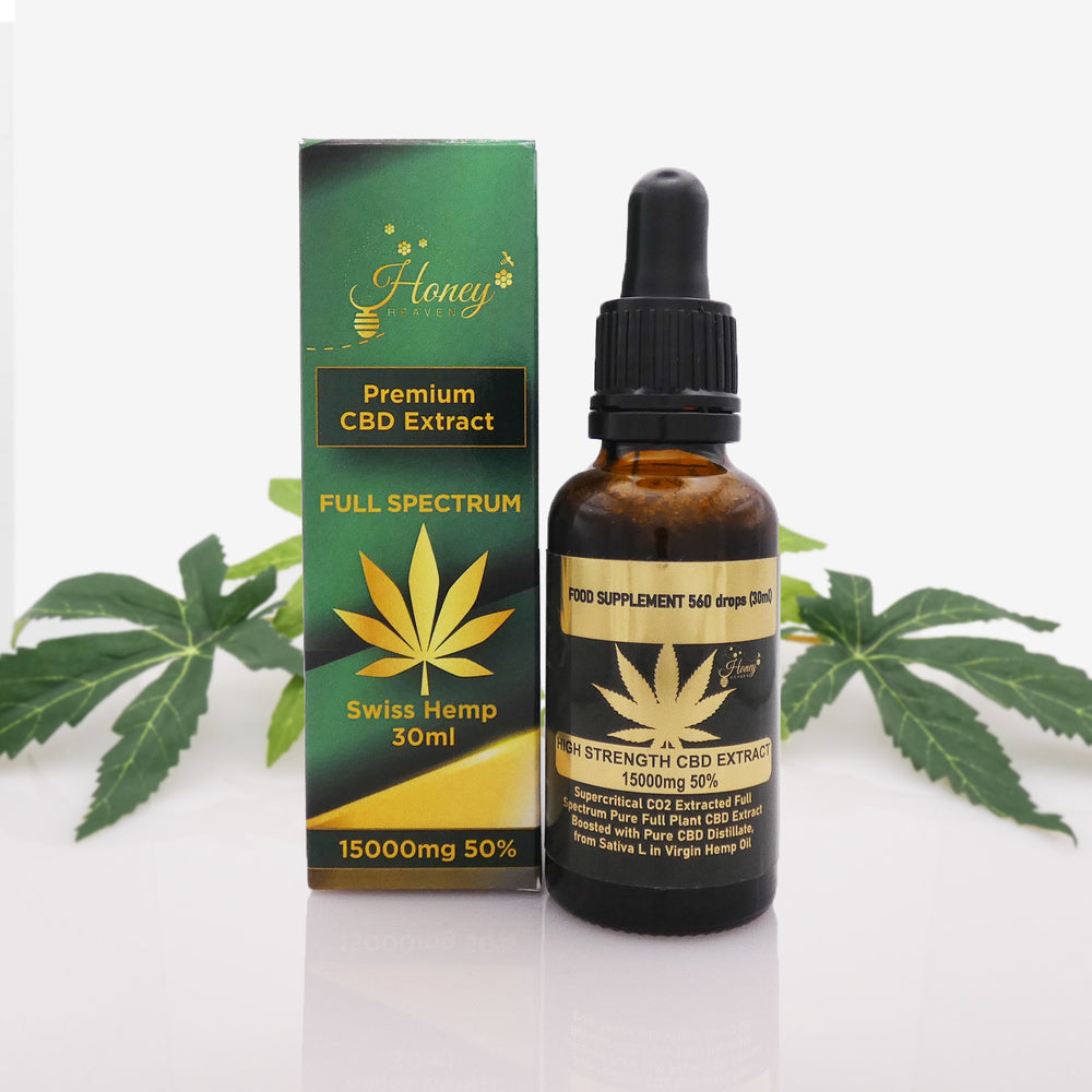 Full Spectrum 15000mg 30ml bottles of CBD oil boosted with pure CBD DISTILLATE (50%) - Buy 1 Get 1 Half Price!